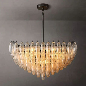 Galaxy Clear Glass Square Chandelier 32" - view 10