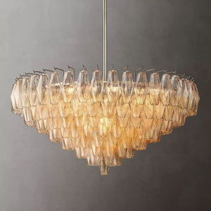 Galaxy Clear Glass Tiered Round Chandelier 37" - view 3
