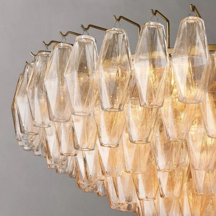 Galaxy Clear Glass Tiered Round Chandelier 37" - view 7