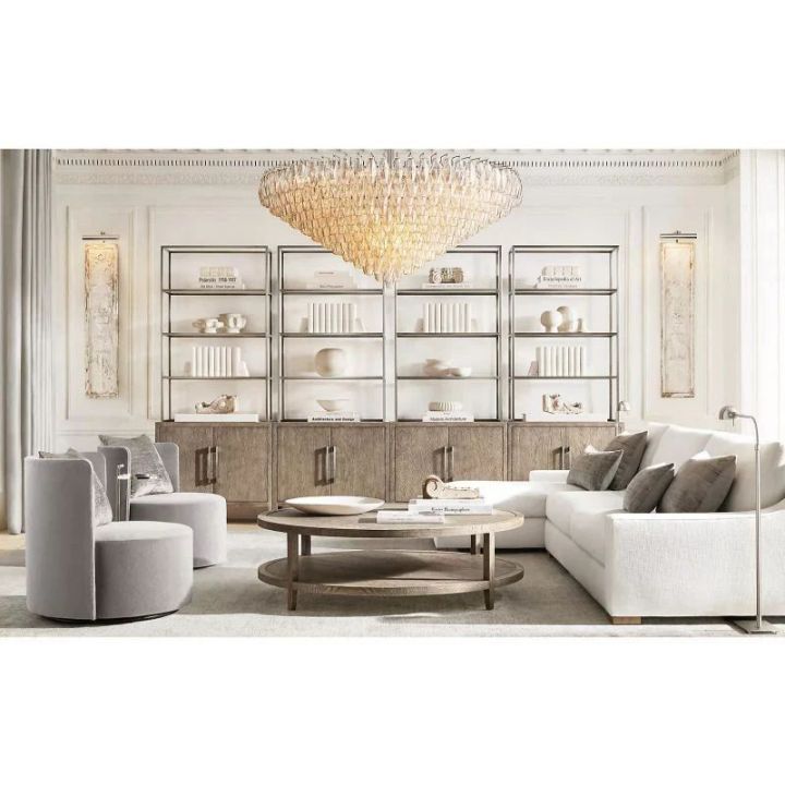 Galaxy Clear Glass Tiered Round Chandelier 37" - view 8