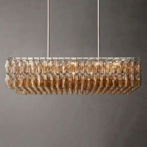 Galaxy Glass Rectangular Chandelier 54" - view 7