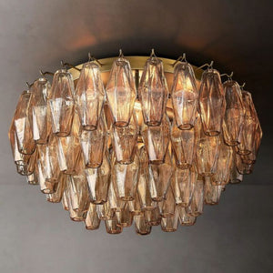 Galaxy Smoke Glass Flushmount 22", flush mount