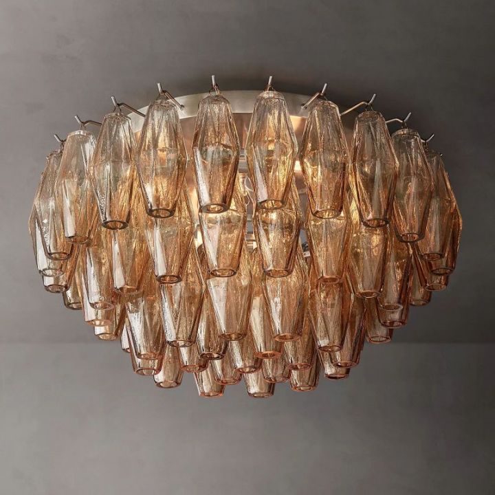 Galaxy Smoke Glass Flushmount 22", flush mount - view 3