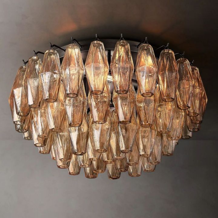 Galaxy Smoke Glass Flushmount 22", flush mount - view 2