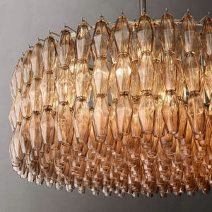 Galaxy Smoke Glass Round Chandelier 47" - view 3