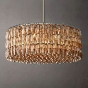 Galaxy Smoke Glass Round Chandelier 47" - view 2