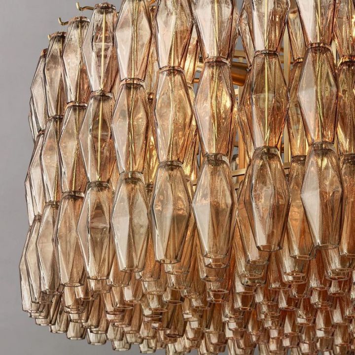 Galaxy Smoke Glass Round Chandelier 47" - view 4
