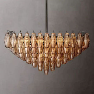Galaxy Smoke Glass Square Chandelier 32" - view 2