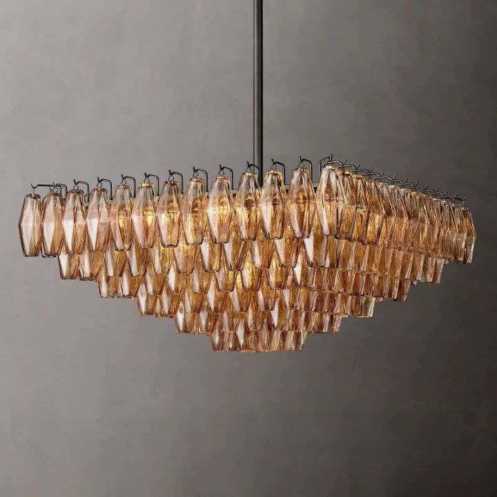 Galaxy Smoke Glass Square Chandelier 32" - view 5