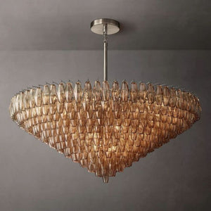 Galaxy Smoke Glass Tiered Round Chandelier 62" - view 7