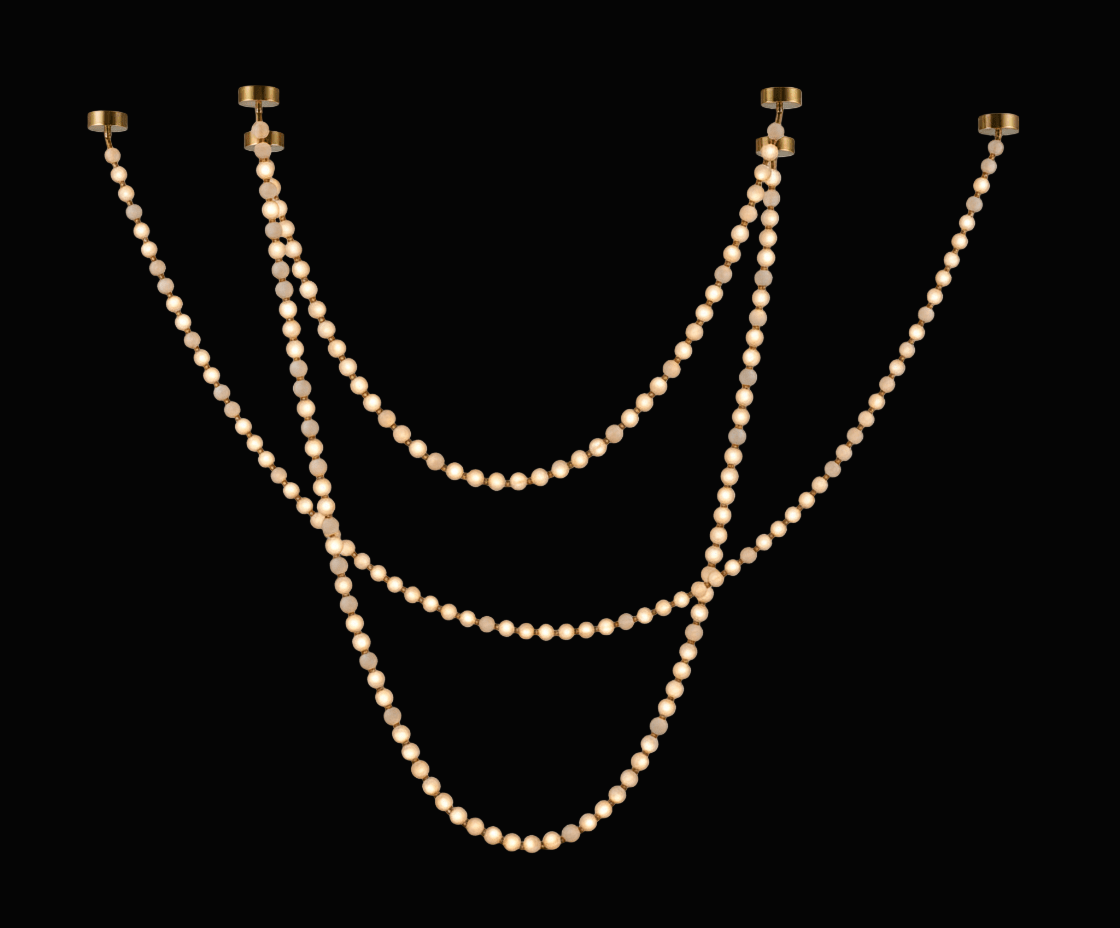 Alabaster Pearl Necklace Chandelier - view 49