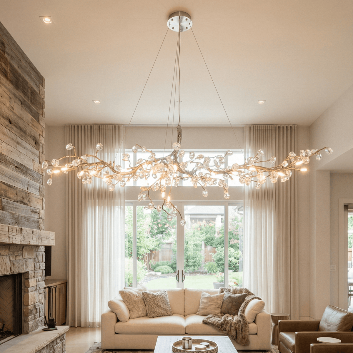 Cherry Blossom Branch Tree Chandelier - view 6