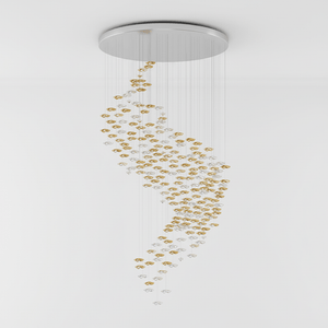 Galaxy Tidal Art Glass Crystal Spiral Chandelier - view 96