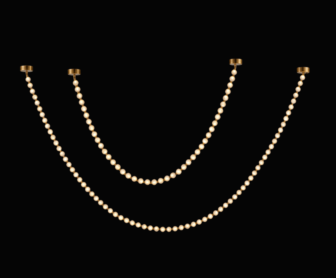 Alabaster Pearl Necklace Chandelier - view 48