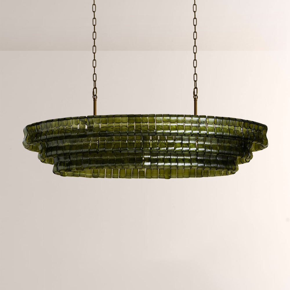 Ghiaccia Textured Glass Linear Chandelier - view 2