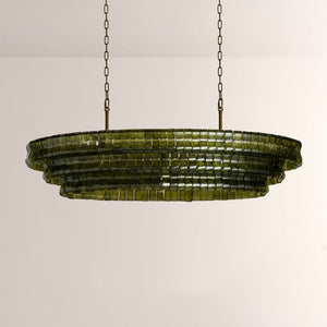 Ghiaccia Textured Glass Linear Chandelier - view 2