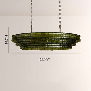 Ghiaccia Textured Glass Linear Chandelier - view 7