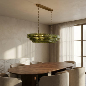 Ghiaccia Textured Glass Linear Chandelier - view 13