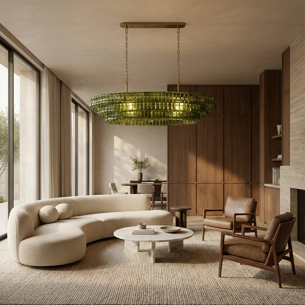Ghiaccia Textured Glass Linear Chandelier - view 12