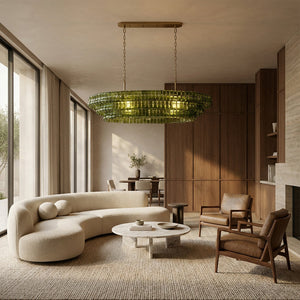 Ghiaccia Textured Glass Linear Chandelier - view 12