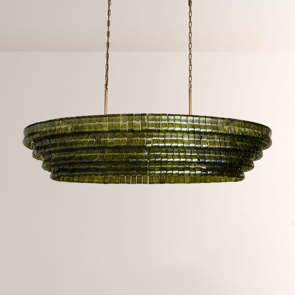 Ghiaccia Textured Glass Linear Chandelier - view 4