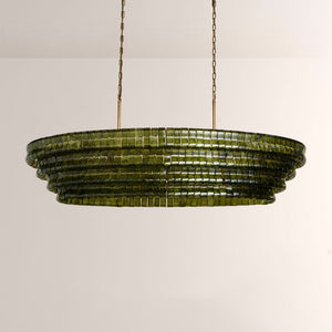 Ghiaccia Textured Glass Linear Chandelier - view 4