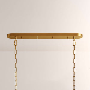 Ghiaccia Textured Glass Linear Chandelier - view 6