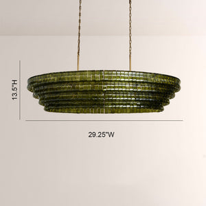 Ghiaccia Textured Glass Linear Chandelier - view 8