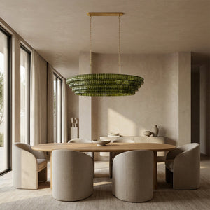 Ghiaccia Textured Glass Linear Chandelier - view 11