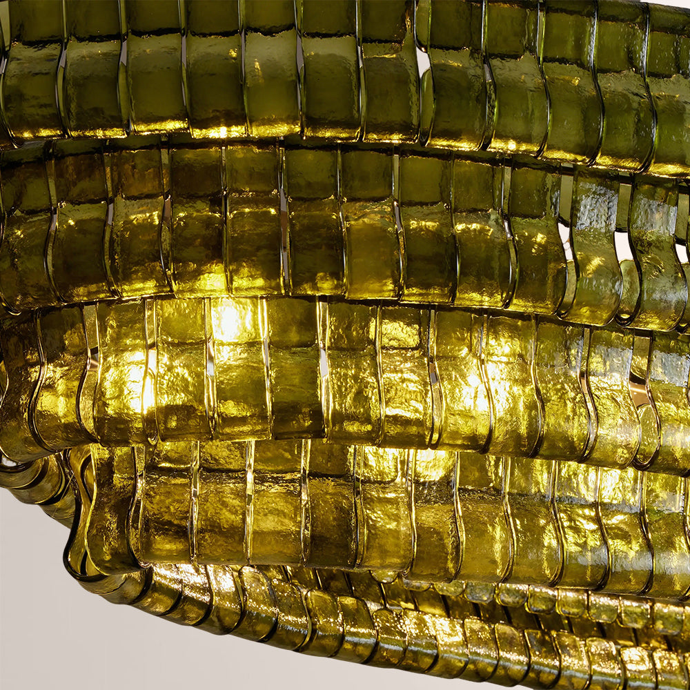 Ghiaccia Textured Glass Linear Chandelier - view 10