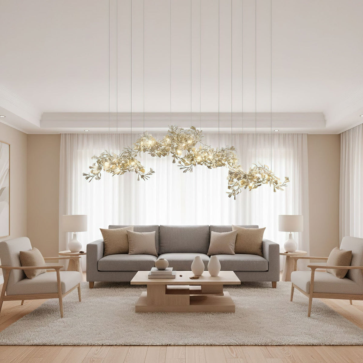 Gingko Ceramic Branch Chandelier C - view 5
