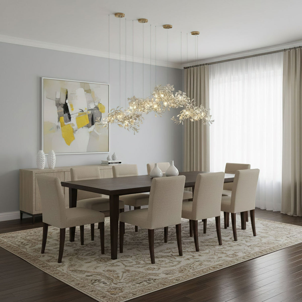 Gingko Ceramic Branch Chandelier C - view 4