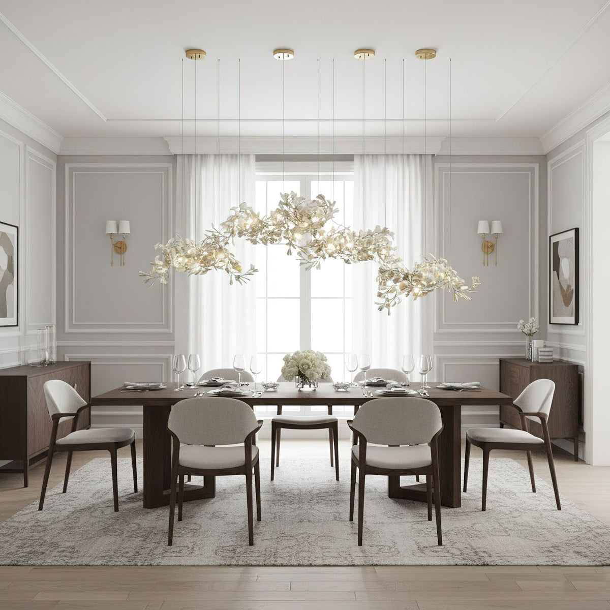 Gingko Ceramic Branch Chandelier C - view 6
