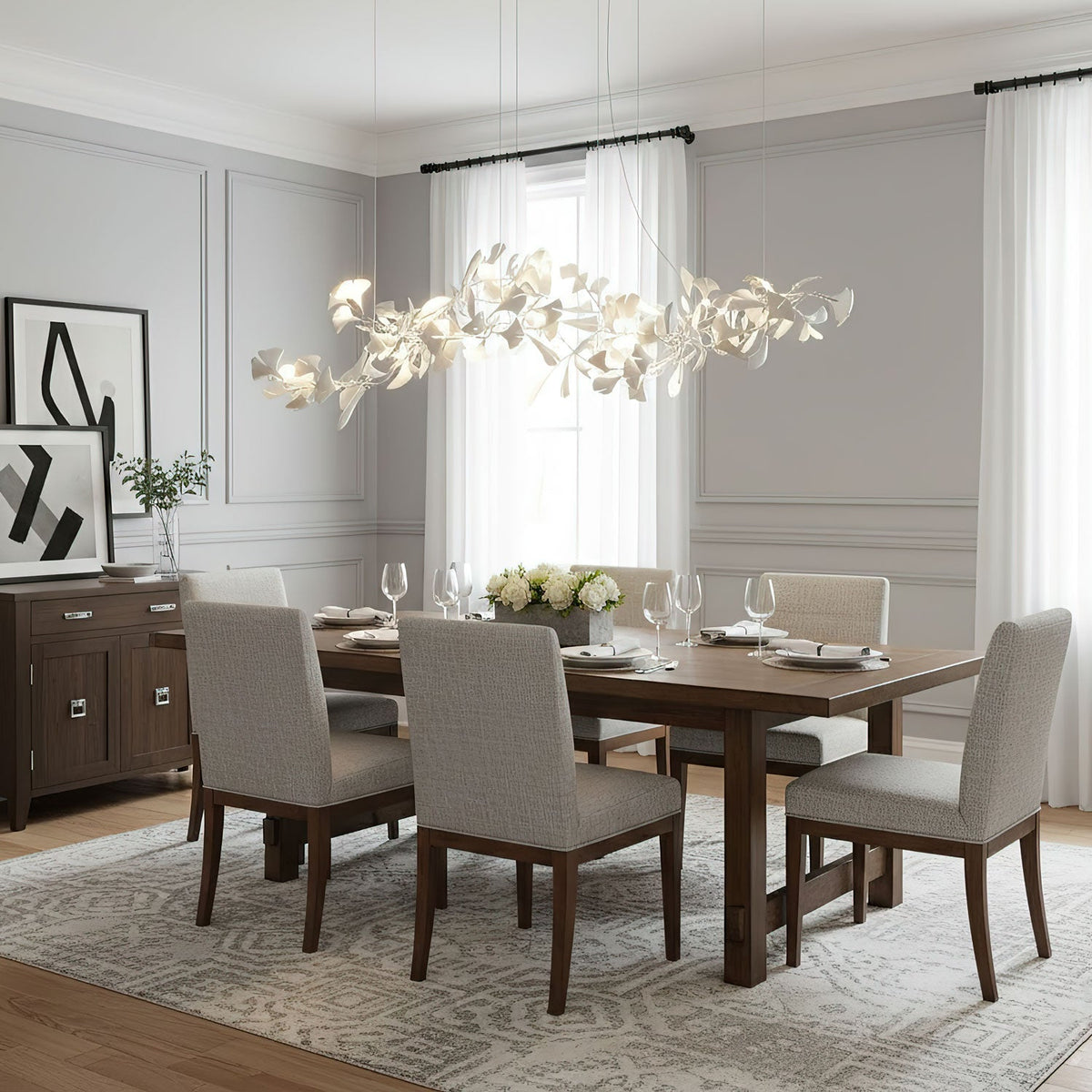 Gingko Ceramic Branch Chandelier E - view 8