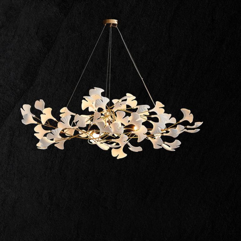 Gingko Ceramic Linear Branch Chandelier - view 3