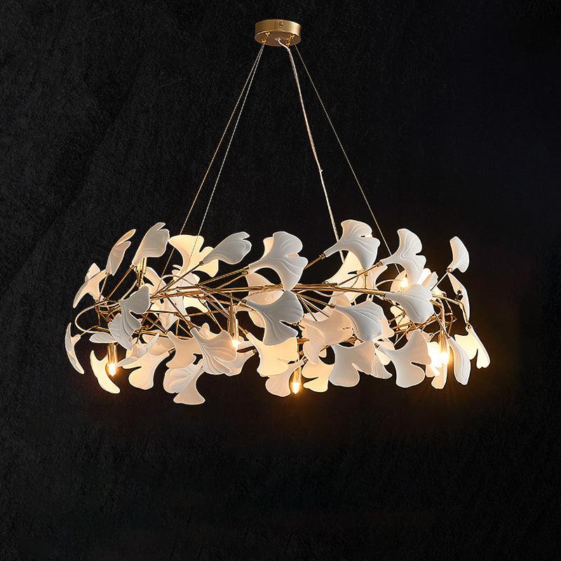 Gingko Ceramic Round Branch Chandelier - view 2