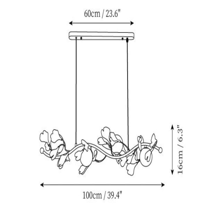 Gingko Glass Chandelier - view 11