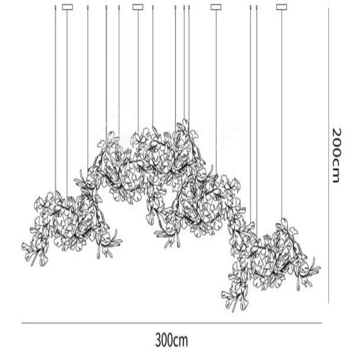 Gingko Luxury Chandelier Style H - view 12