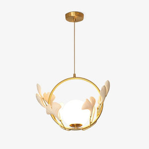 Gingko Ceramic Pendant Lamp, chandelier