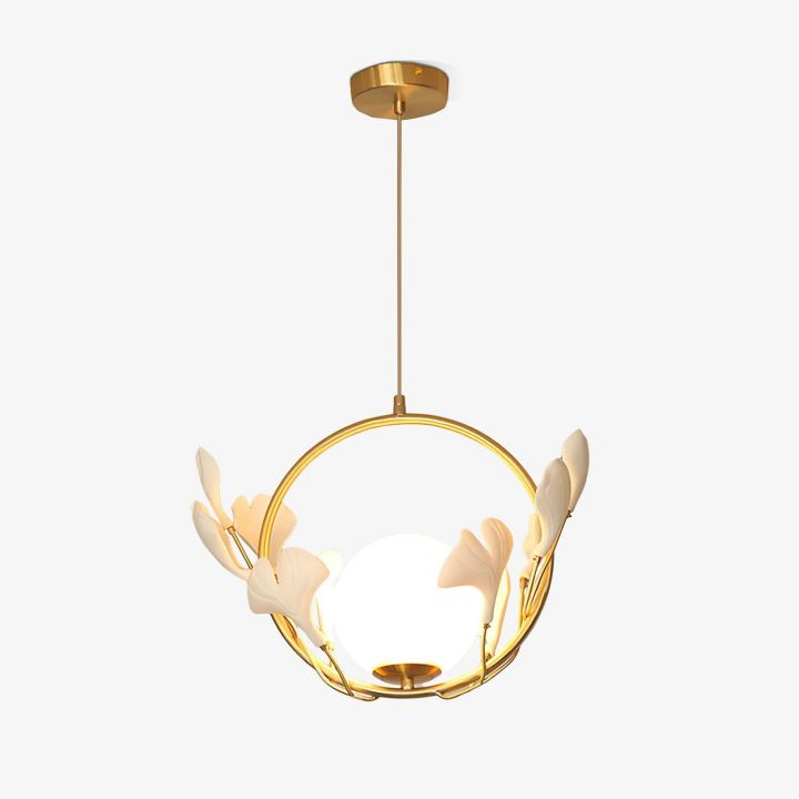 Gingko Ceramic Pendant Lamp, chandelier