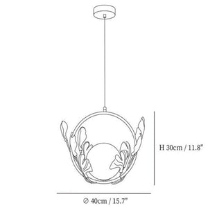 Gingko Ceramic Pendant Lamp, chandelier - view 8