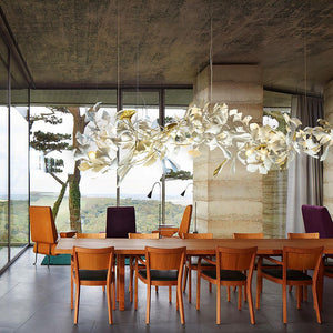Gingko Leaves Ceramics Spiral Branch Chandelier - view 61