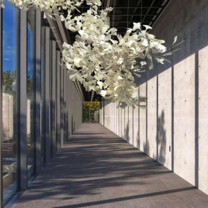 Gingko Leaves Ceramics Spiral Branch Chandelier - view 30