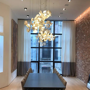 Gingko Leaves Ceramics Spiral Branch Chandelier - view 26