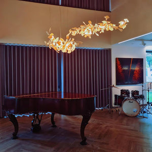 Gingko Leaves Ceramics Spiral Branch Chandelier - view 27