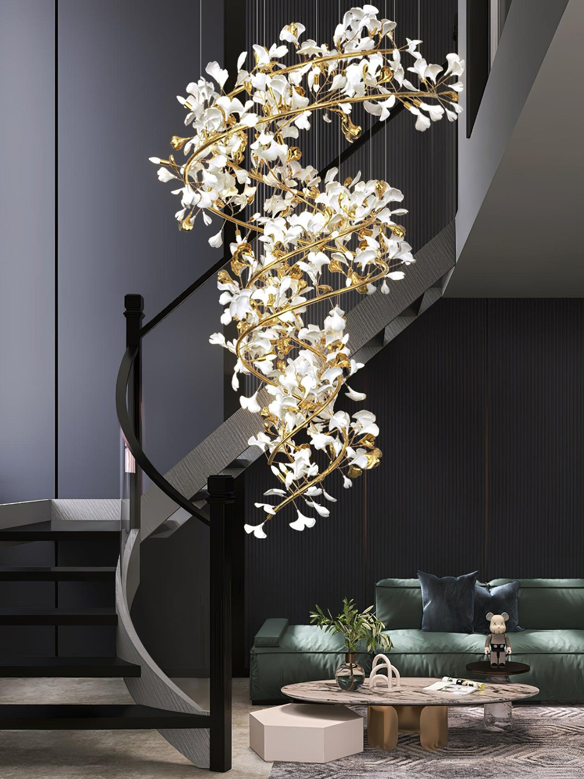 Gingko Ceramic Branch Chandelier Q - view 18