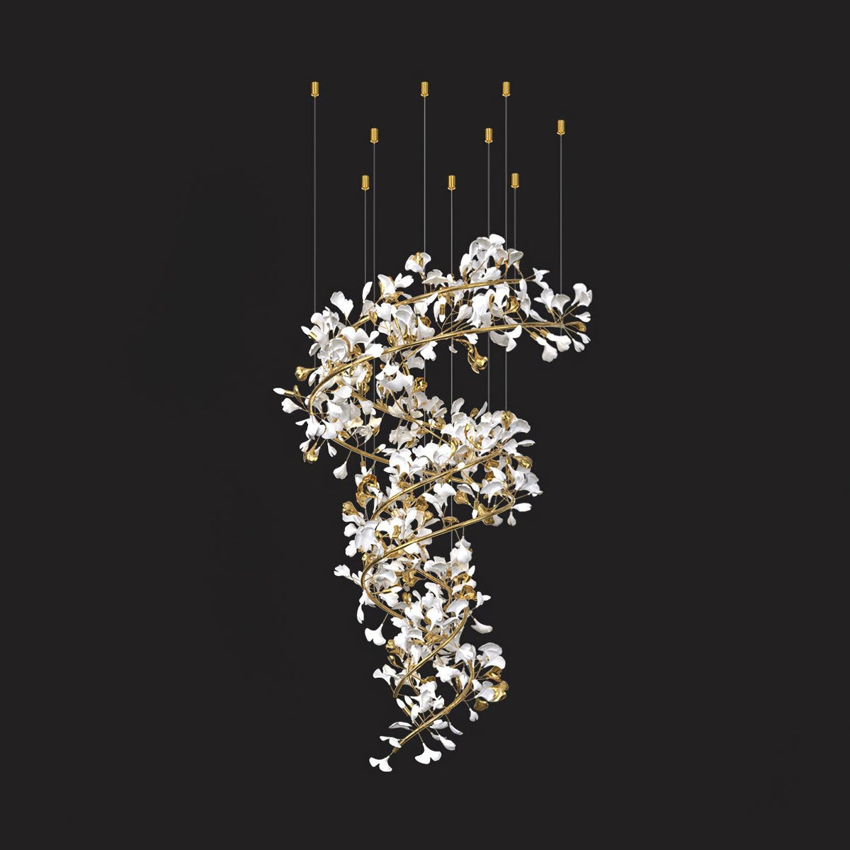 Gingko Ceramic Branch Chandelier Q - view 22