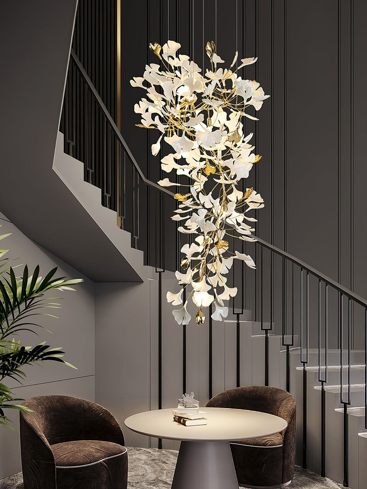 Gingko Ceramic Branch Chandelier Z - view 58