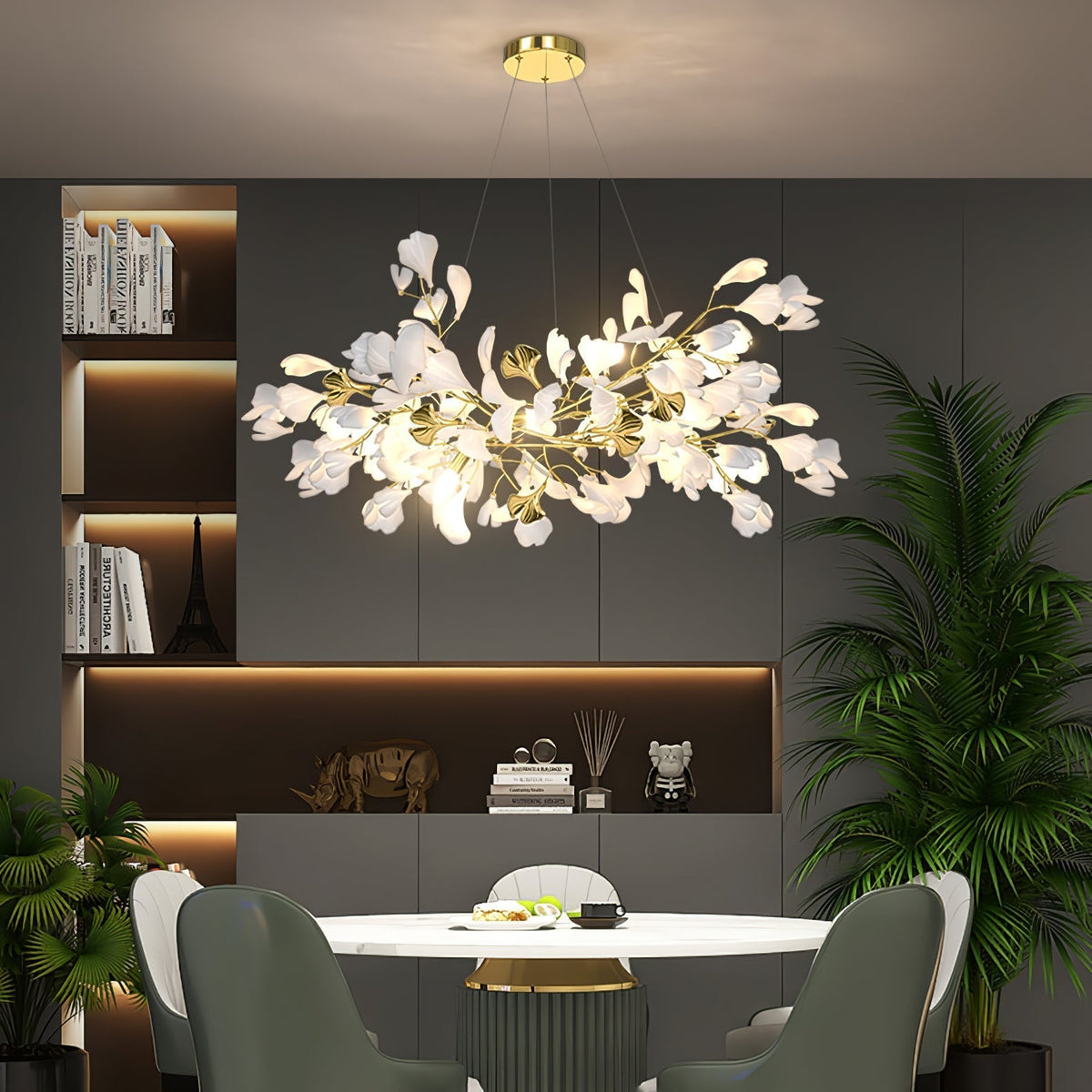 Gingko Ceramic Branch Chandelier Z - view 48