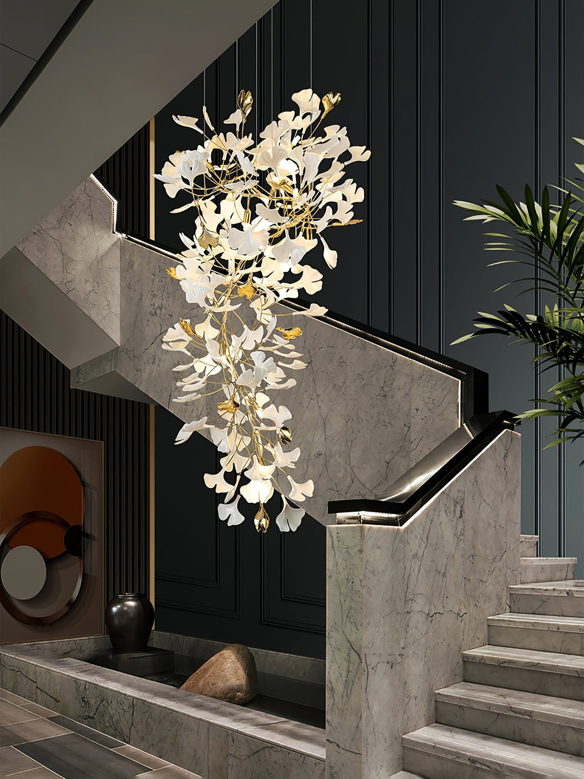 Gingko Ceramic Branch Chandelier Z - view 41